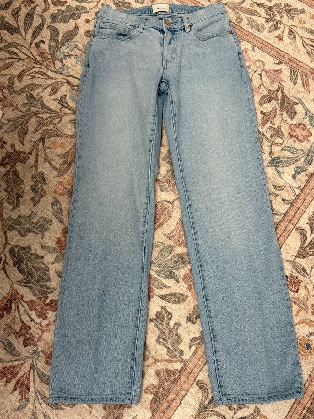 Abrand Light Blue Denim Low Straight Jeans